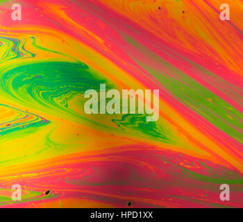 Psychedelic background blur made from soap bubble Stock Photo