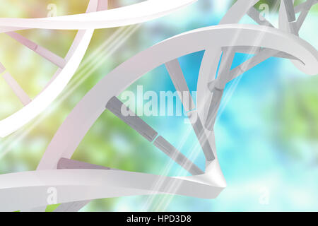 Coloured background with shiny lines against trees against sky Stock Photo