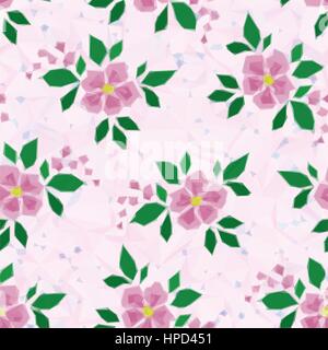 Low Poly Floral Background Stock Vector