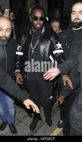 Various Celebrities seen at Tape Nightclub  Featuring: P Diddy Puff Daddy Sean Coombes Where: London, United Kingdom When: 21 Jan 2017 Credit: WENN.com Stock Photo