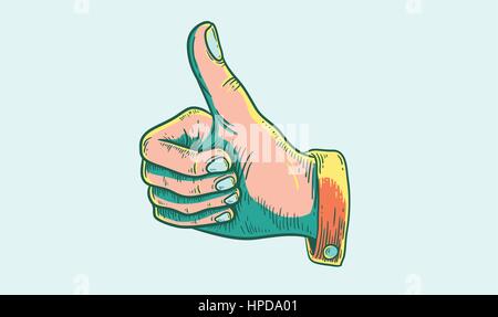 Thump up icon sign vector illustration Stock Vector