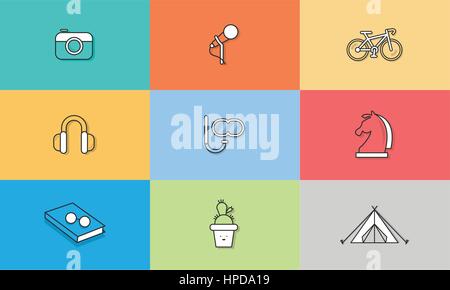 Hobbies vector icon illustration Stock Vector