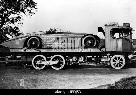 1927 Super Sentinel truck with Sunbeam 1000hp record breaker Stock Photo