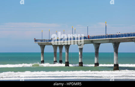 Christchurch, Canterbury, New Zealand. Christchurch Pier, New Brighton. Stock Photo