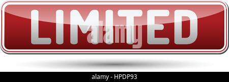 Limited Button Stock Vector