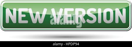 New Version Button Stock Vector