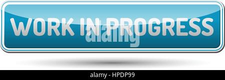 Work In Progress Button Stock Vector