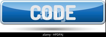 CODE - Abstract beautiful button with text. Stock Vector