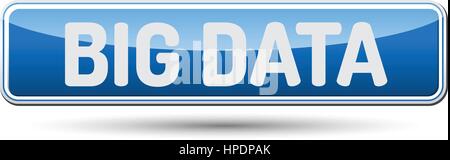 BIG DATA - Abstract beautiful button with text. Stock Vector