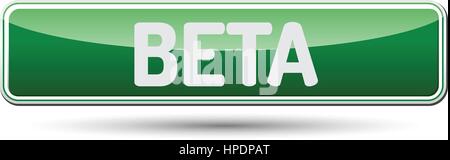 BETA - Abstract beautiful button with text. Stock Vector