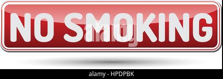 NO SMOKING - Abstract beautiful button with text. Stock Vector