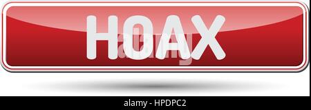 HOAX - Abstract beautiful button with text. Stock Vector