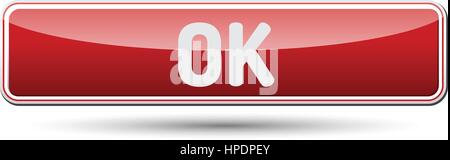 OK - Abstract beautiful button with text. Stock Vector