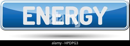 ENERGY - Abstract beautiful button with text. Stock Vector