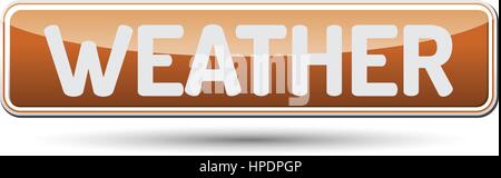WEATHER - Abstract beautiful button with text. Stock Vector