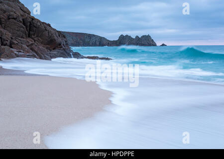 Porthcurno; Dawn; Cornwall; UK Stock Photo - Alamy