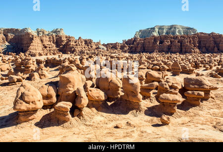 The rock hoodoos of Goblin Valley State Park in Utah. Stock Photo