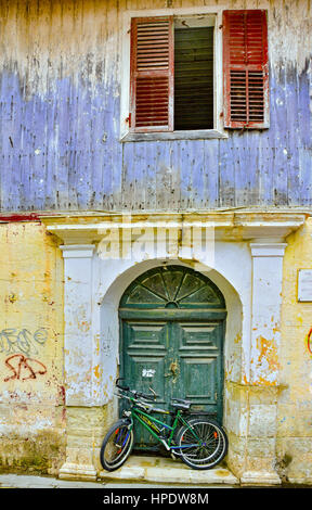 Details at the old town of Lefkada in Lefkada island, located in the Ionian sea, Greece Stock Photo