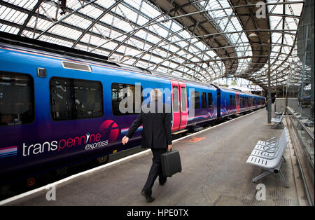 railway station in Lime Street.Liverpool. England. UK Stock Photo