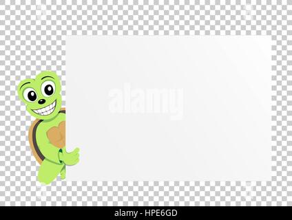 turtle paper transparent Stock Vector