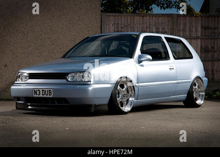 Show winning modified Mk4 VW Golf car Stock Photo