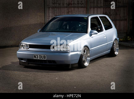 Show winning modified Mk4 VW Golf car Stock Photo