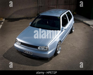 Show winning modified Mk4 VW Golf car Stock Photo