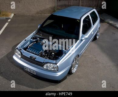 Show winning modified Mk4 VW Golf car Stock Photo