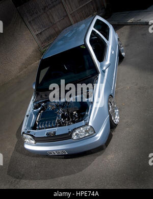 Show winning modified Mk4 VW Golf car Stock Photo