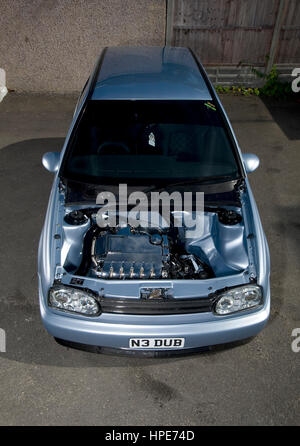 Show winning modified Mk4 VW Golf car Stock Photo