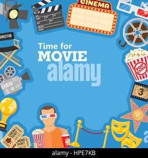 Cinema and Movie time Stock Vector