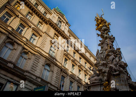 Pest Column, Graben street,Vienna, Austria, Europe Stock Photo