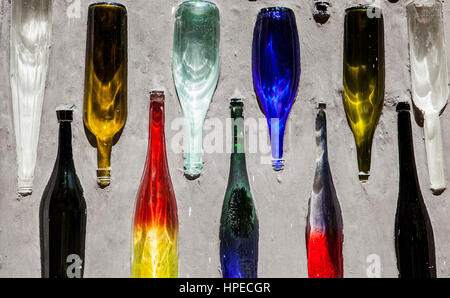 Detail in courtyard of Knust Haus, Hundertwasser museum. Vienna, Austria Stock Photo