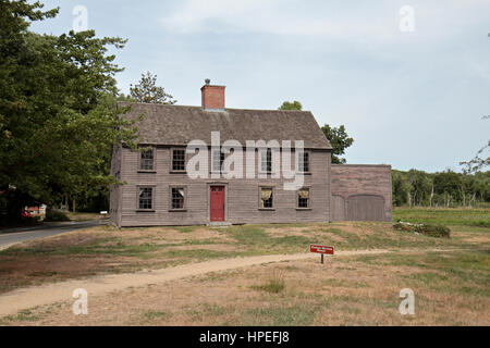 Nathan Meriam House in Minute Man National Historical Park, Middlesex County, Massachusetts, United States. Stock Photo