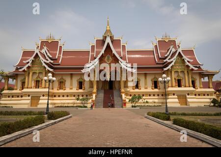 Vientiane, Laos - March 23, 2014 in Vientiane, capital of Laos, situated on the Mekong River, in the central-western. Stock Photo