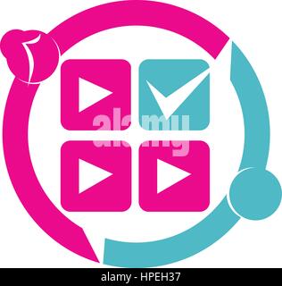 Video Sharing Marketing Solution Stock Vector