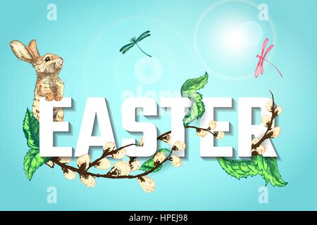 Easter Sketch BG Stock Vector