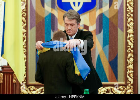 Kyiv, Ukraine - December 17, 2009: Viktor Yushchenko - the third President of Ukraine (2005 to 2010) Stock Photo