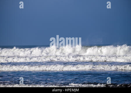 Crashing waves of the Atlantic ocean Stock Photo