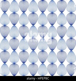 Simple shell outline pattern - seamless editable vector background tile Stock Vector