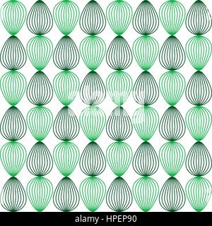 Simple shell outline pattern - seamless editable vector background tile Stock Vector