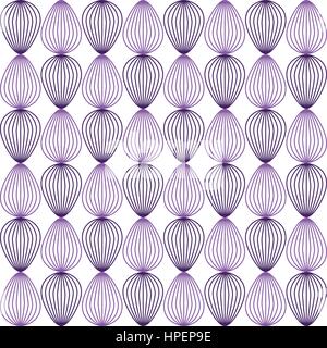 Simple shell outline pattern - seamless editable vector background tile Stock Vector