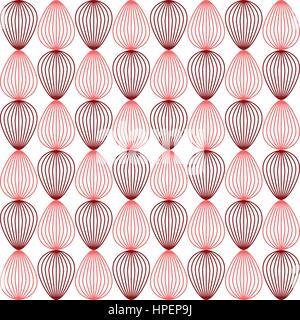 Simple shell outline pattern - seamless editable vector background tile Stock Vector