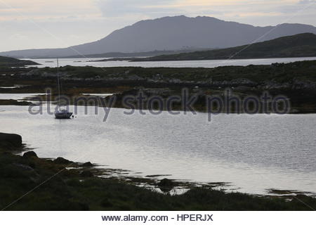 atlantic sea inlet on the irish coast, mountain range Stock Photo ...
