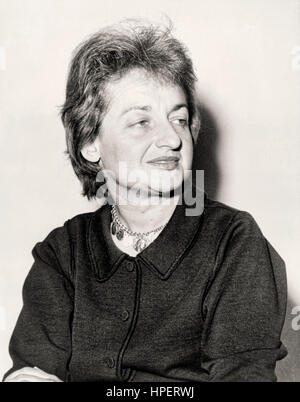 Betty Friedan (1921-2006) American feminist writer and activist, her bestselling book ‘The Feminine Mystique’ published in 1963 paved the way for the second-wave feminist movement in the USA. Stock Photo