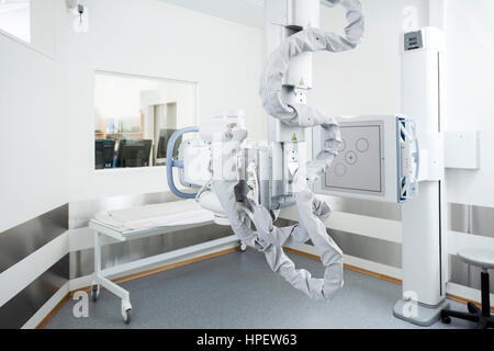 White xray machine in room of hospital Stock Photo