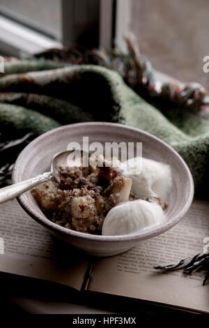 Fruit Crisp Cobbler - Gluten Free dessert Stock Photo