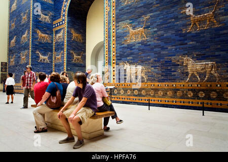 Museum Island.Pergamonmuseum. Gate of the Gods, Babylonia. Berlin. Germany Stock Photo