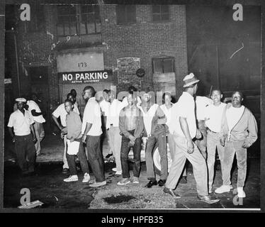 Scene from the Harlem riots of July 16-22, 1964, New York, NY, 07/1964. Stock Photo