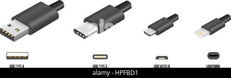 USB type C Stock Vector